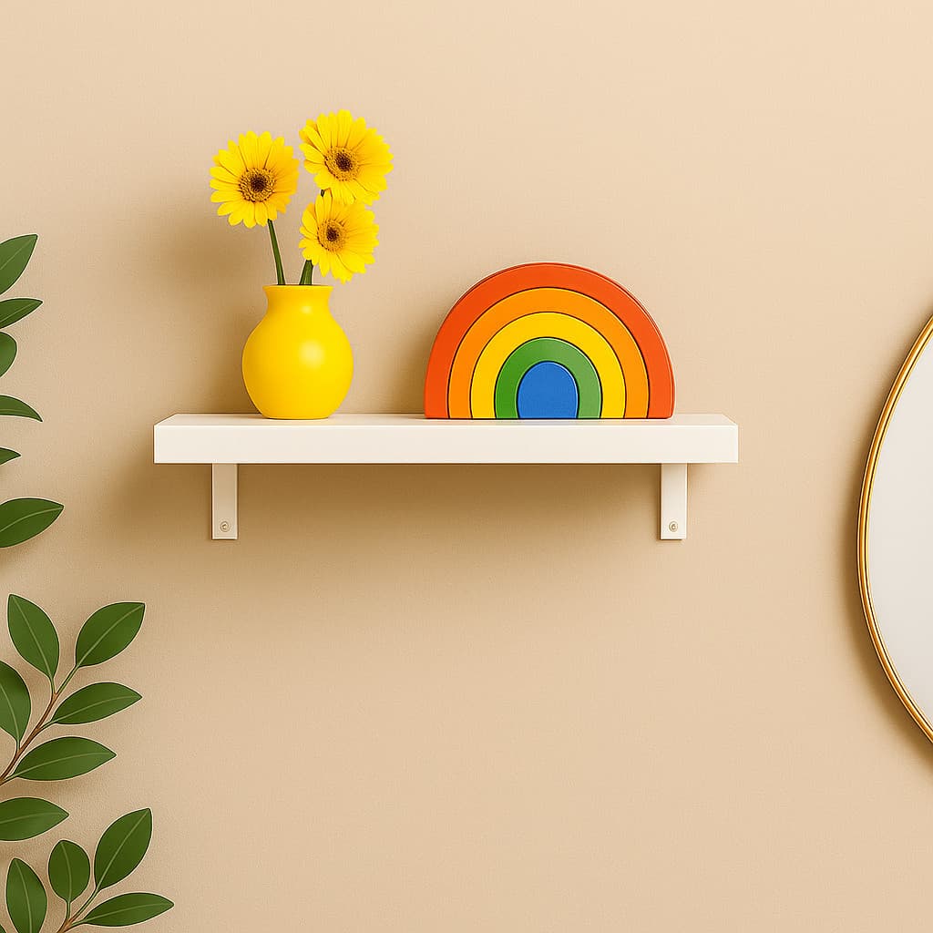 1 Prateleira 30x10cm em MDF - Acompanha Cantoneira