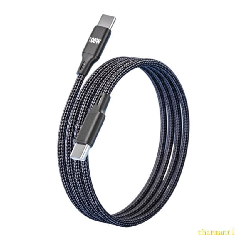 charmant Poderoso Carga Rápida USB C 100 W Tipo Para Fio Carregamento Nylon