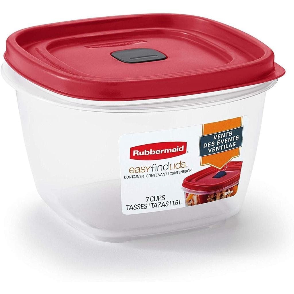 Rubbermaid Recipiente para Armazenamento de Alimentos com 7 Compartimentos, Pacote com 3, Transparente RUTB