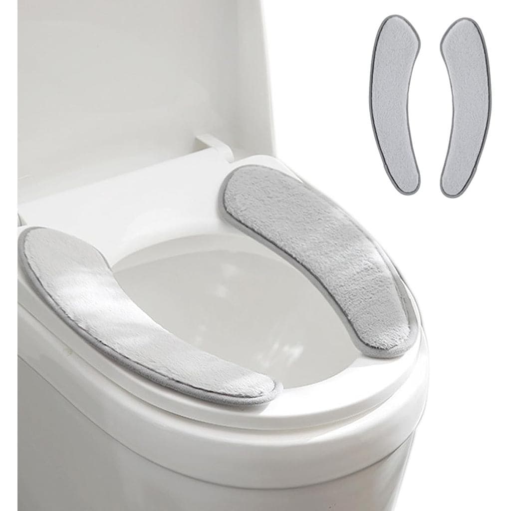 Capa de assento sanitário espessa e quente, almofada adesiva para assento sanitário, almofada de inverno lavável e reuti