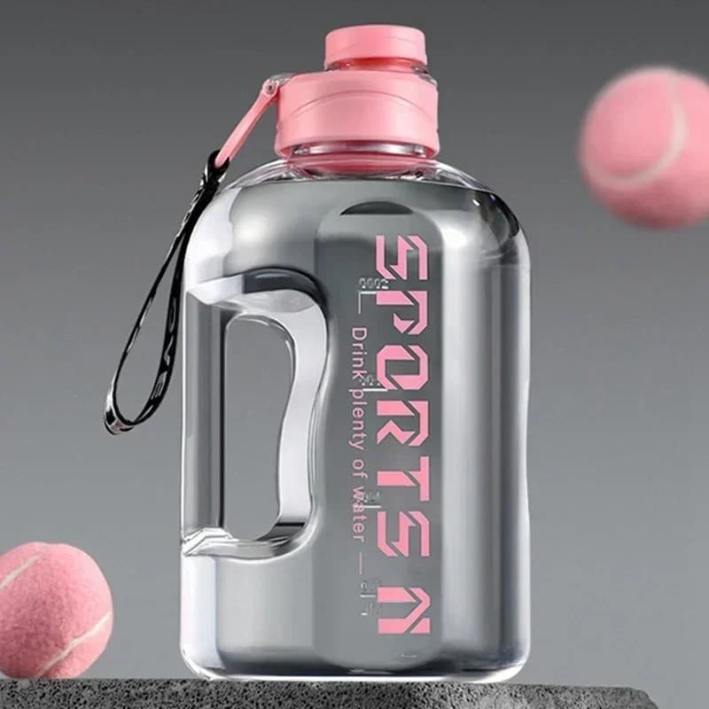 Garrafa de Água Portátil de Grande Capacidade 1.7L/2.7L, Garrafa de Água Esportiva, Copo para Academia e Ciclismo, Para