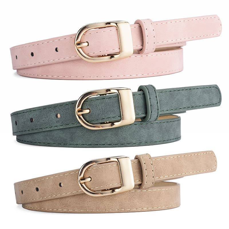 Nova Chegada Elegante All-Matching D Liga Pino Fivela Embelezado Cinto Feminino P5MQ