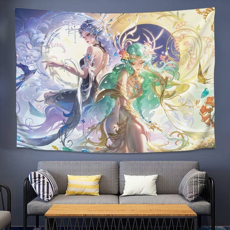 King glória pele quarto tapeçaria fundo pano de parede quarto ins decoração cabeceira dormitório tapeçaria estilo influe