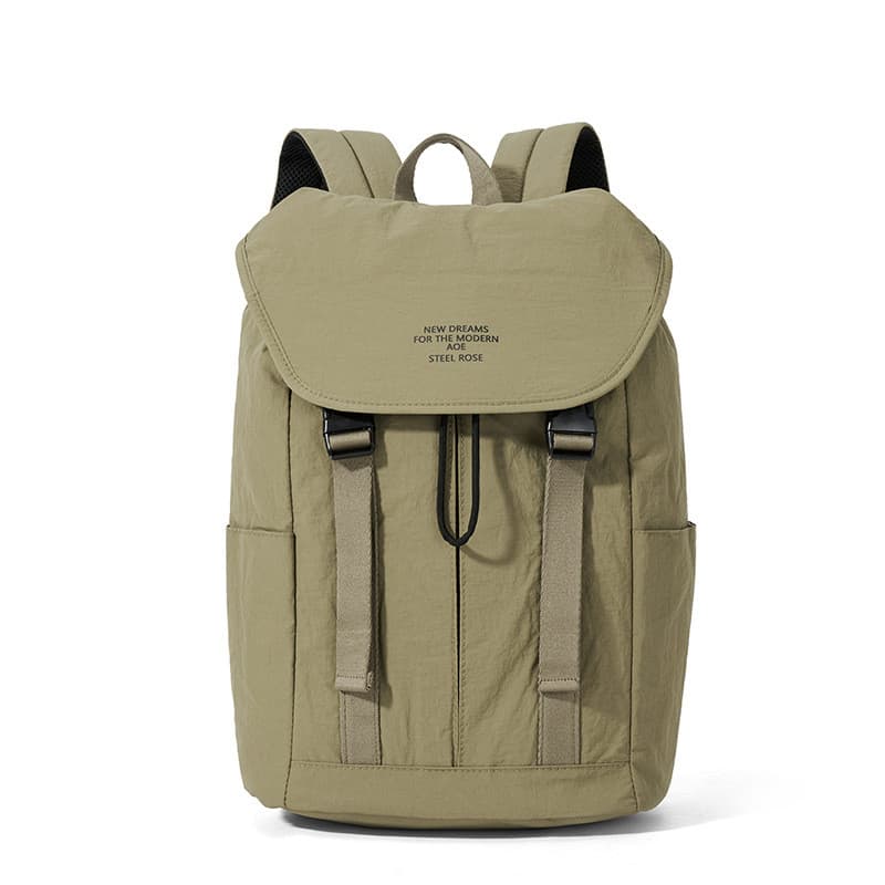 Mochila estilo coreano, leve, repelente de água, design multicamadas, design de nicho, ferramentas, sensação de balde ao