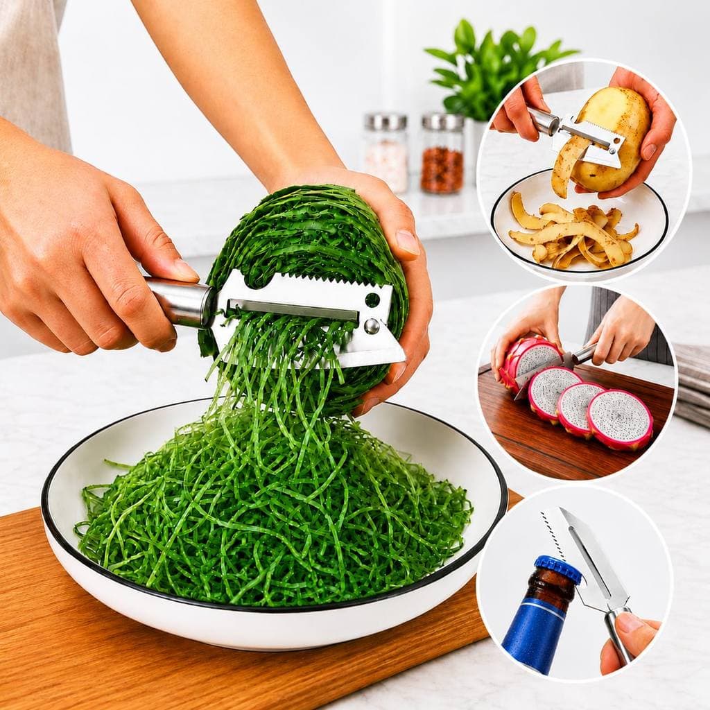 Faca  descascador fatiador couve e repolho fininha multifuncional para cozinha premium