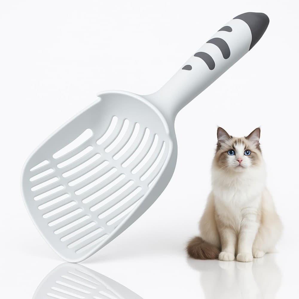 Colher Para Areia De Gato , 3 Camadas , Malha , Gatinho , Cocô , Cabo De Pata , Pá De Plástico , Fácil Limpeza , Limpado