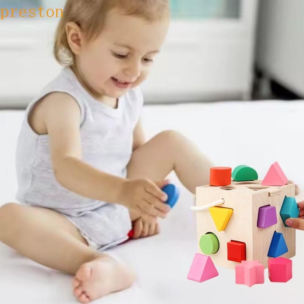 Classificador De Formas PRESTON Montessori , Brinquedo De Classificação De Formato De Caixa Quadrada , Blocos De Constru