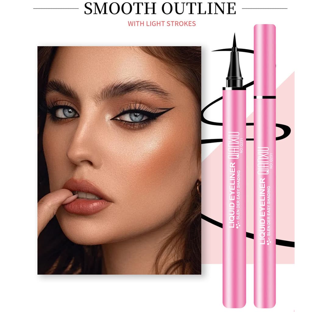 [Venda quente] EYELINER Líquido Preto EYELINER Fórmula à prova de suor à prova d'água Formando produtos de maquiagem par