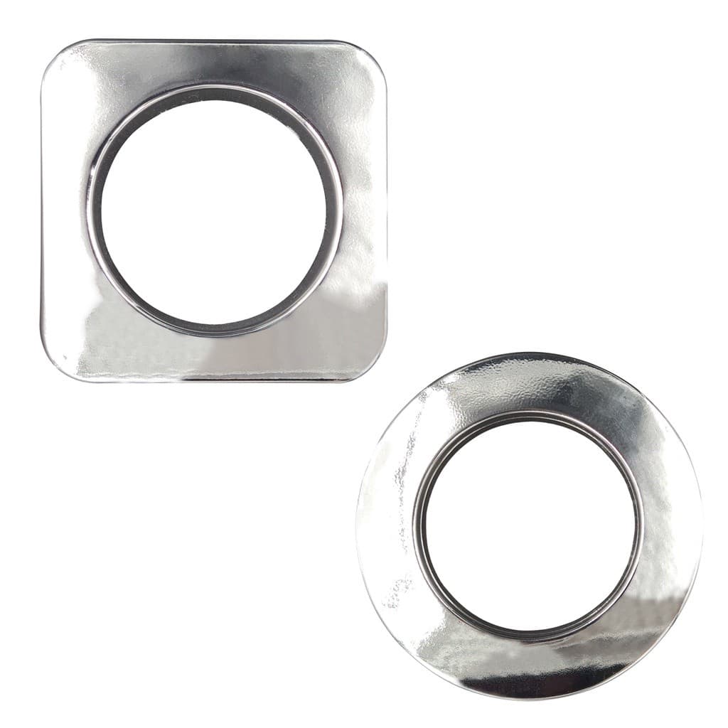 Ilhós redondo / quadrado para cortina 28mm em plástico Cromado