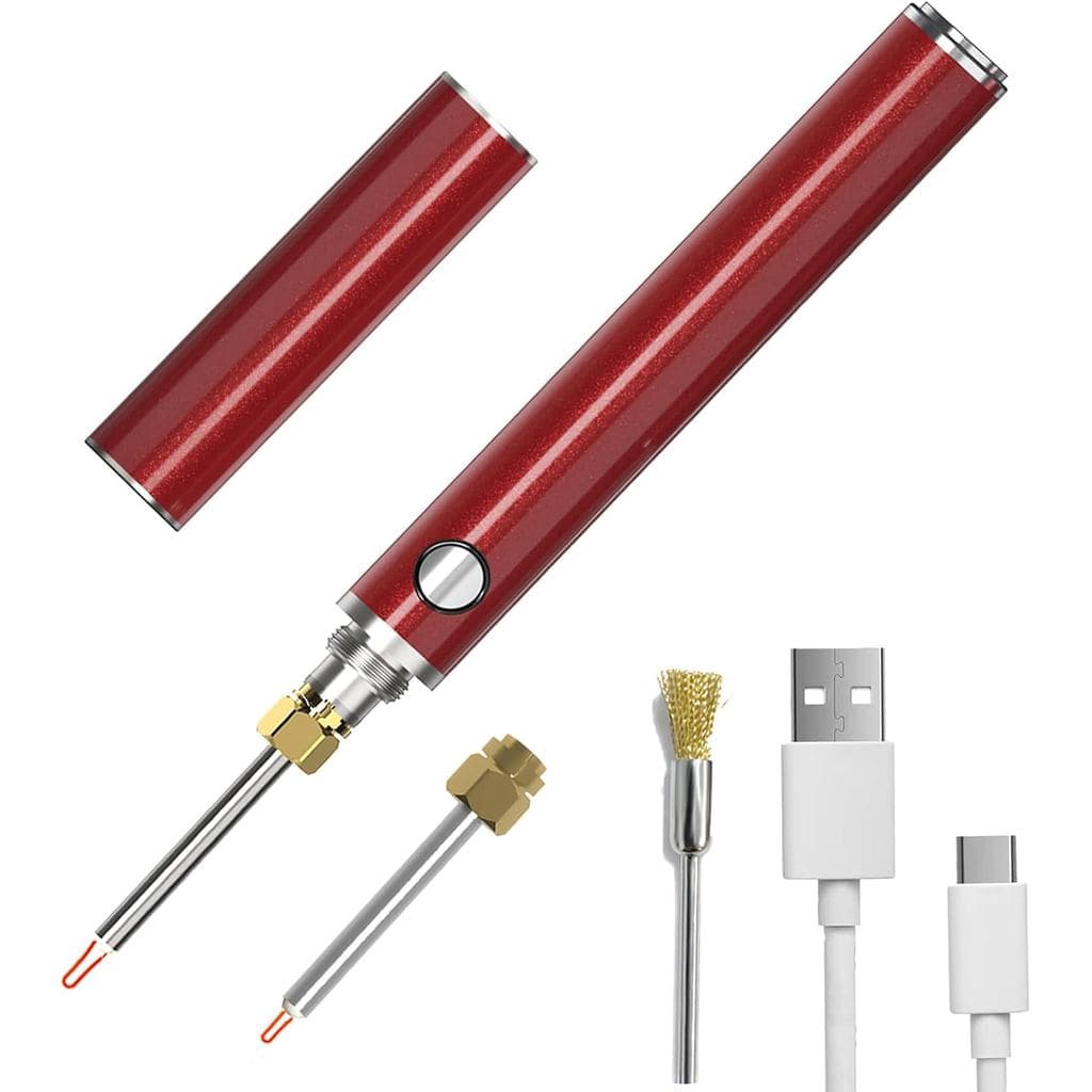 Queimador de Linha Recarregável com Aquecimento Duplo: Eliminador de Linha com 2 Pontas Substituíveis, Caneta de Cauteri
