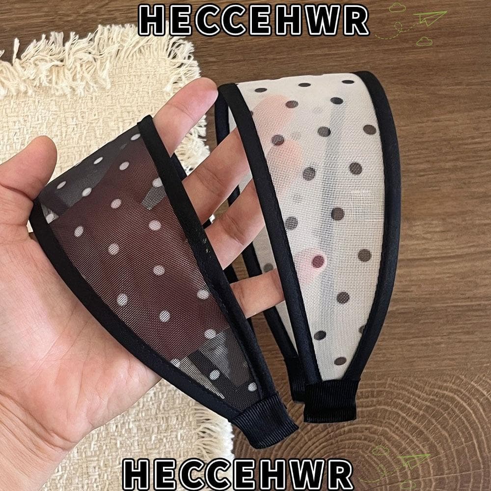 Faixa De Cabeça De Malha , Argola De Cabelo De Tecido Macio Com Padrão De Bolinhas , Larga Design Antiderrapant