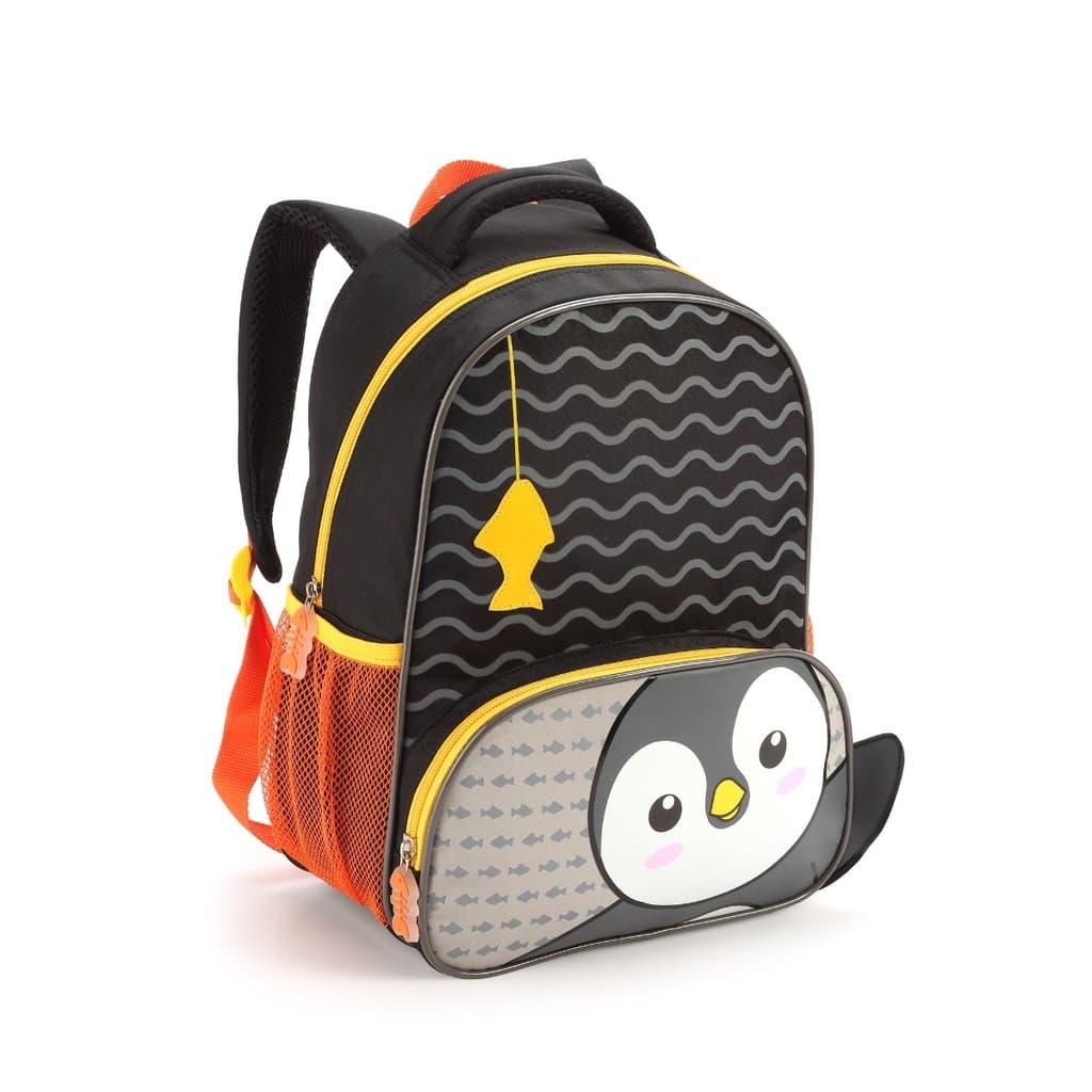 Mochila de Costas P Animais Infantil Escolar Creche Pinguim