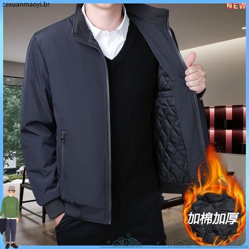 Jaqueta masculina outono inverno novo estilo de algodão engrossado resistente ao frio jaqueta High-End temperamento jaqu