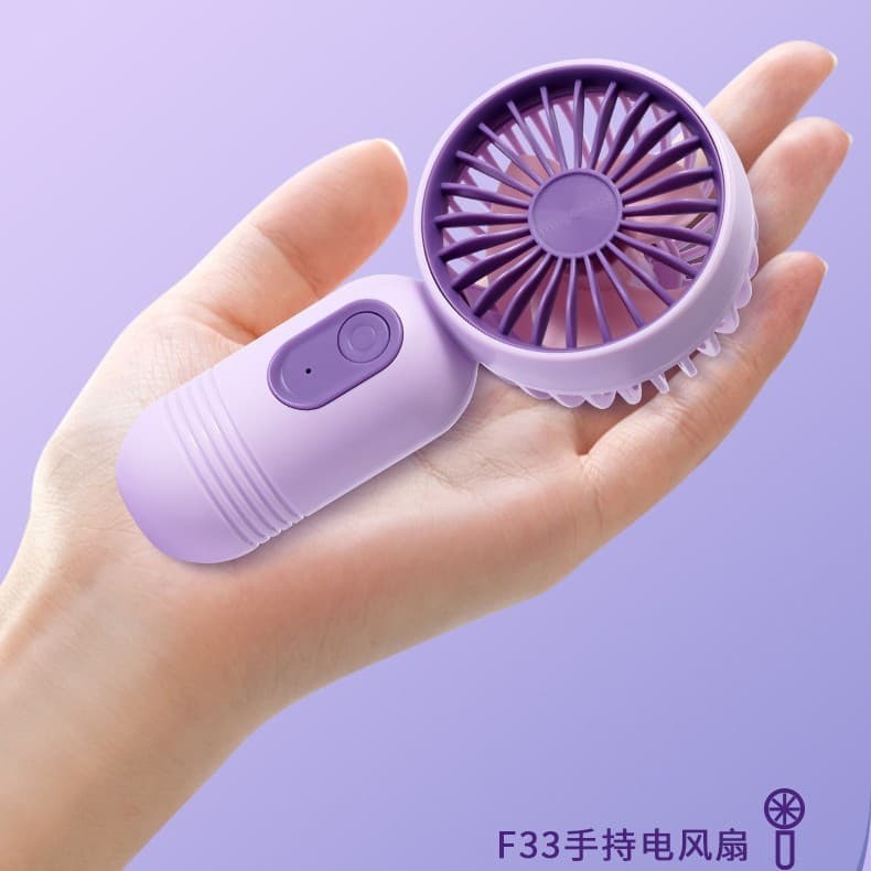 Atacado F33 Mini ventilador portátil ao ar livre carregamento USB 3 velocidades alto vento dormitório ao ar livre 3 velo