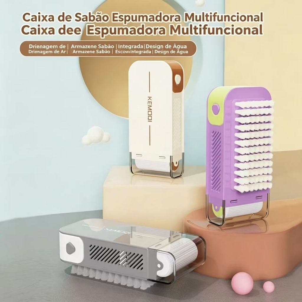 Caixa De Sabão Com Escova Integrada, Saboneteira Multifuncional De Viagem, À Prova De Vazamentos E Drenagem Ventilada