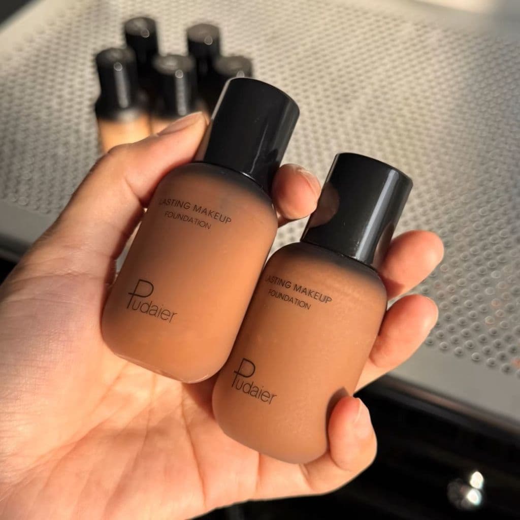 Maquiagem preto amarelo pele base líquida corretivo segurar maquiagem trigo Bronze escuro asiático maquiagem contorno co