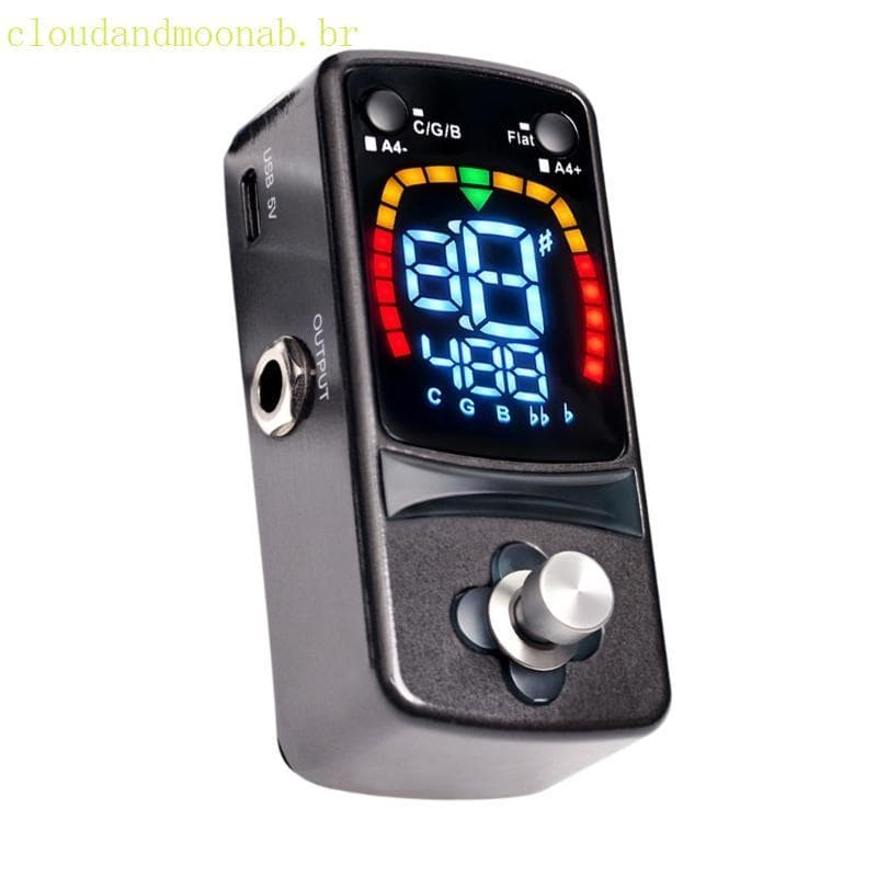 CLO Portátil Afinador Pedal Guitarra Digital Substituição Cromática Efeito Real Bypass Design Duradouro