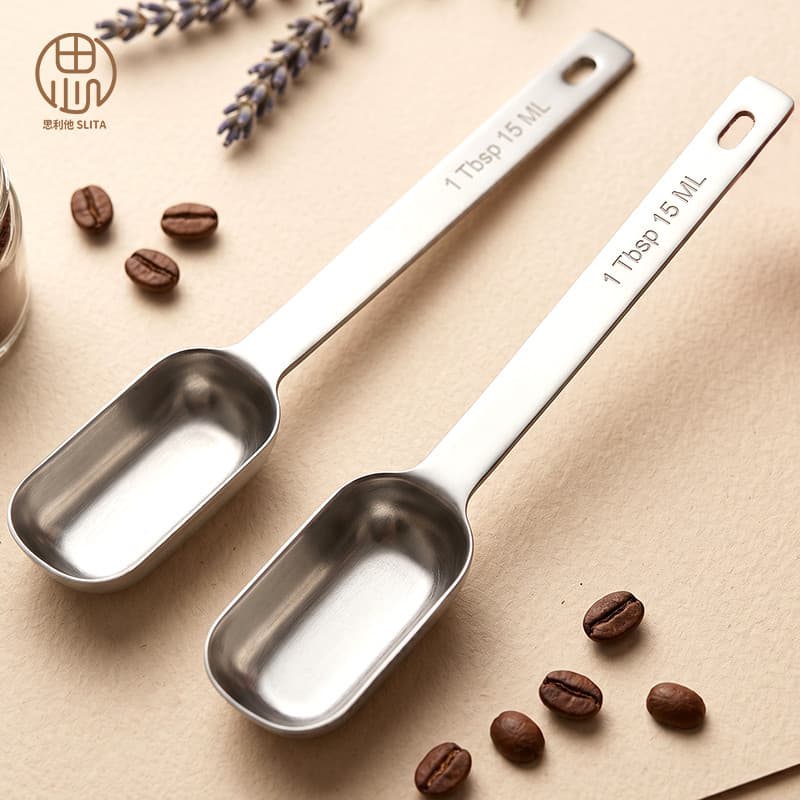 Colher medidora de aço inoxidável 304, grãos de café, leite em pó, grama, número, 15ml, quantitativa, 10g, proteína em p