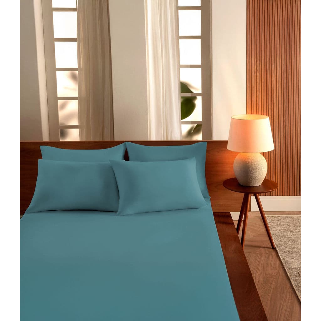 Jogo De Cama King Malha 3 Peças Liso Vivaldi Verde