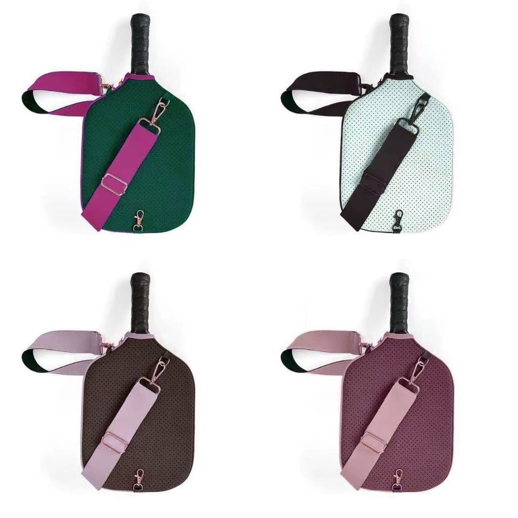Capa de Neoprene para Raquete de Pickleball, Estilo Lateral, Impermeável, Bolsa Protetora para Raquete de Pickleball, Bo