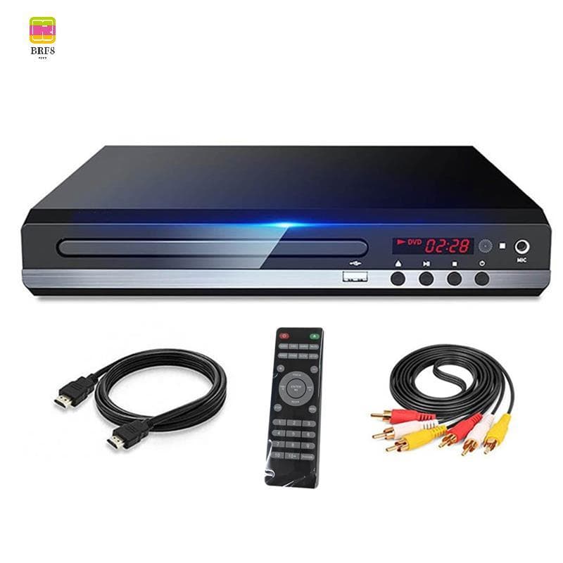 Leitor De DVD 1080P HD Home Player Box Para TV Todas As Regiões Grátis CD-Disk AV-Output EVD-Plugue Ue Preto