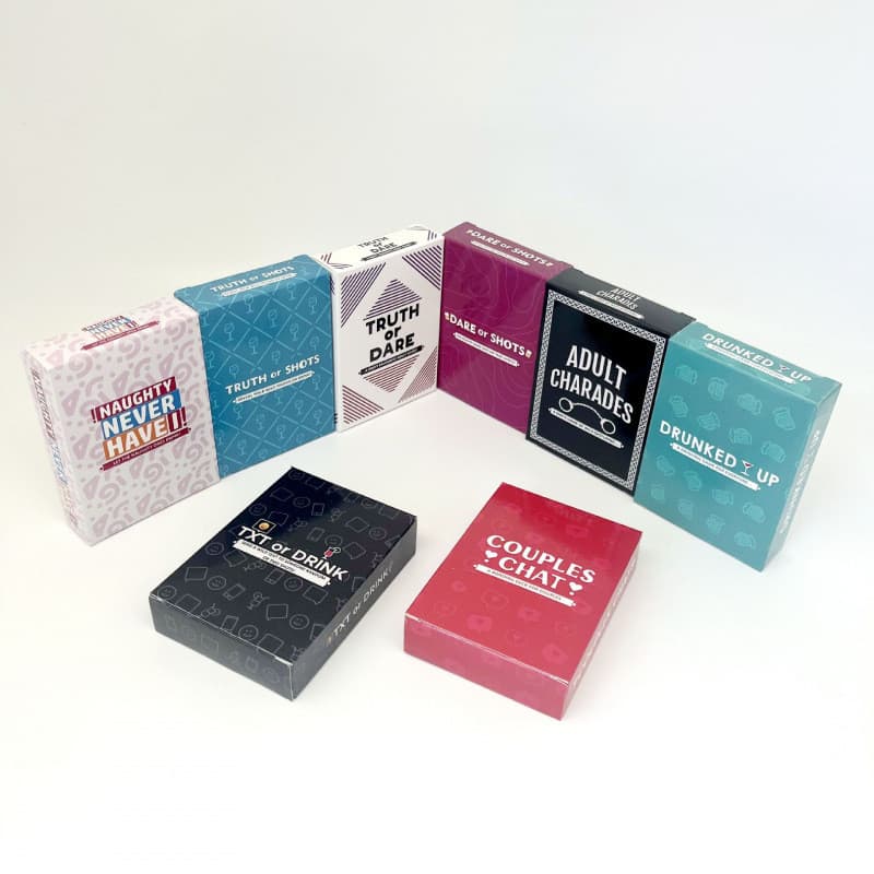 Vários jogos casuais para festas em família, jogos para adultos, cartas de jogo de tabuleiro, estoque pronto