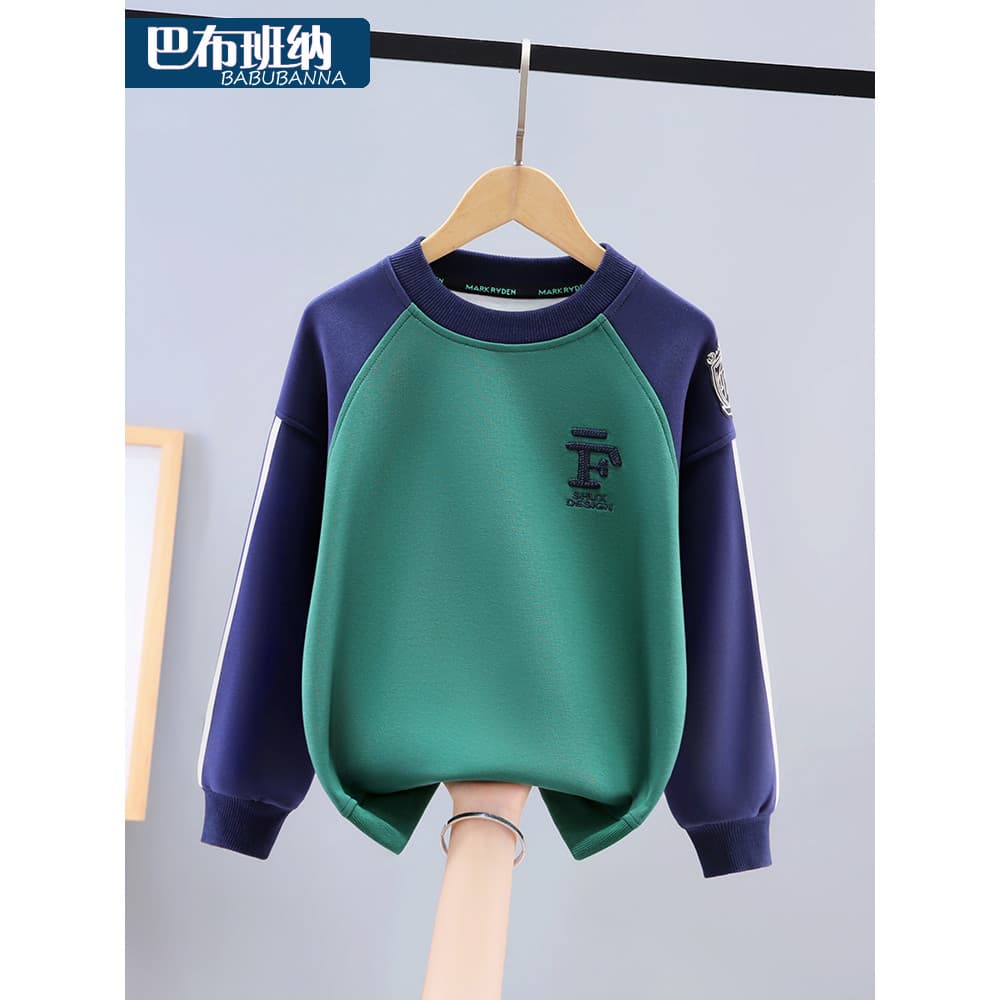 Moletom para meninos roupas de outono 2026 novo estilo infantil Tops forro de lã outono inverno roupas grandes para meni
