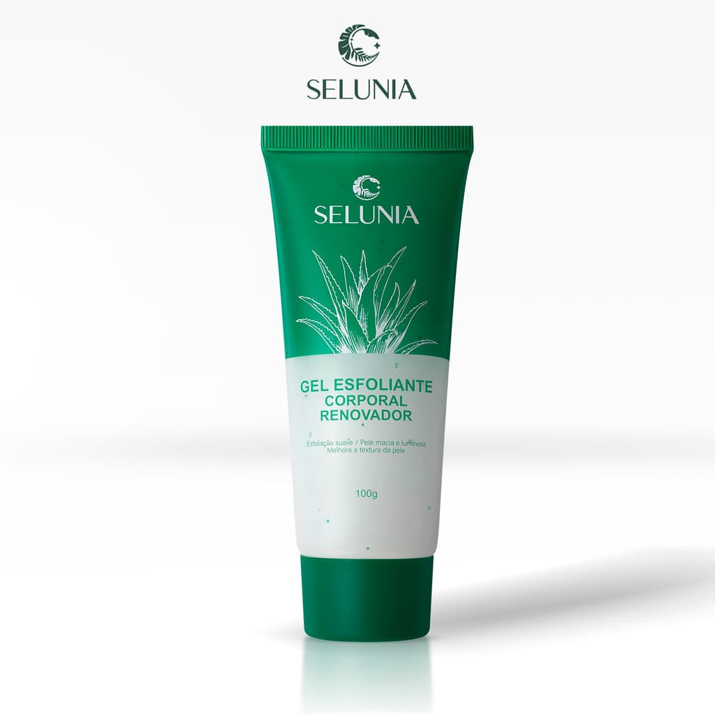 Gel Esfoliante Selunia Corporal Renovador Morango + Niacinamida Remove Células Mortas 100g