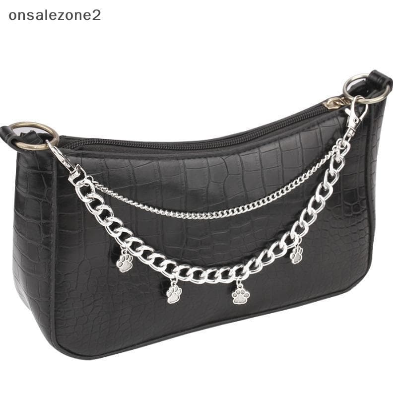 ONS Y2K Ajustável Bolsa De Metal Alça De Corrente Multi-Camada Decorativa DIY Acessório Para Artesanal Ombro Crossbody S