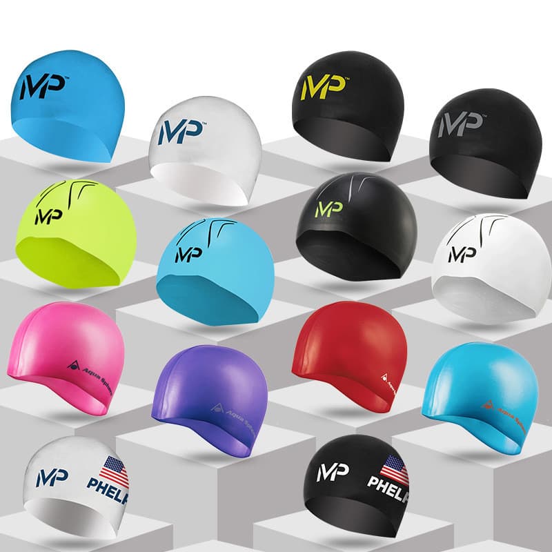 Aqua Sphere MP Phil Pusi 3D Competição Touca de natação Capacete de aço Touca de natação de Silicone à prova d'água