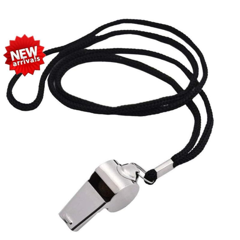 < YP > 1pc Apito De Aço Inoxidável Com Cordão Adequado Para Treinadores Presente Presentes De Halloween Segurança Ao Ar