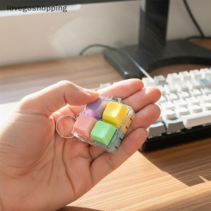 [lovego] Chaveiro Com Teclado Na Ponta Do Dedo Para Alívio Estresse , Mini Brinquedo Ansiedade , Escritório , Escola , P