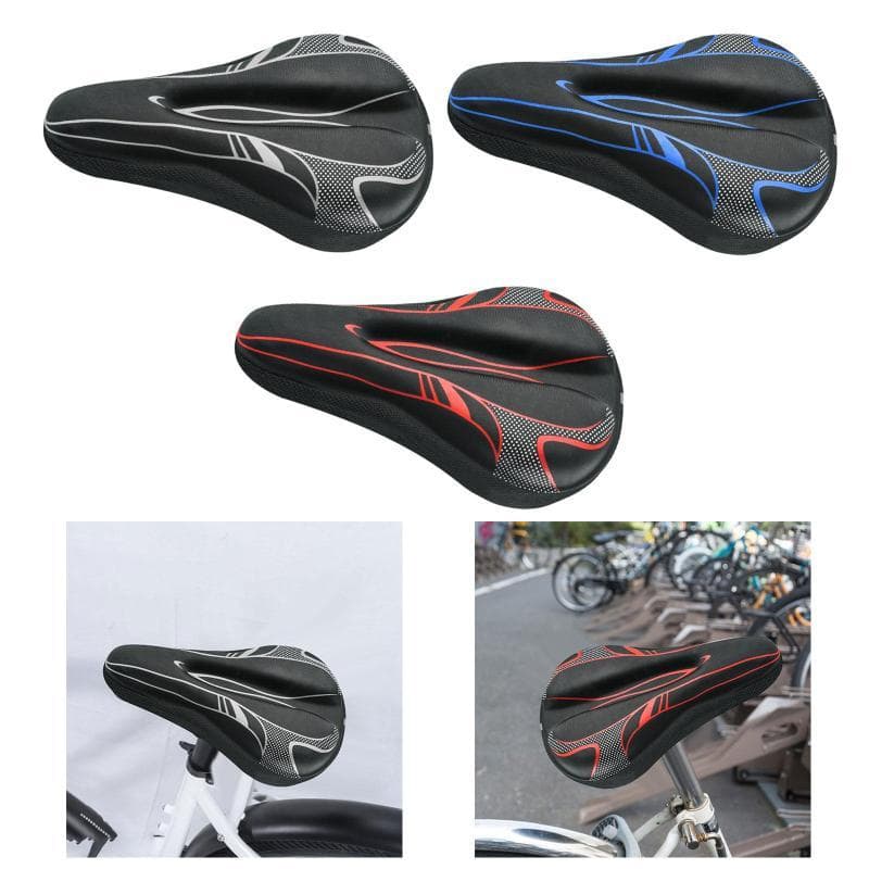 [Fineblue] Capa De Assento De Bicicleta Almofada De Selim Ergométrica MTB Conforto Extra Largo Espuma Macia Universal Si