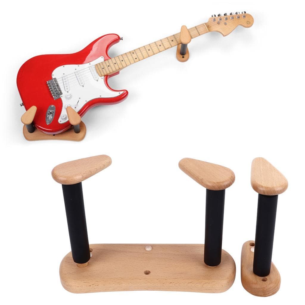 Cabide de guitarra de madeira Irfora Rack de exibição Suporte horizontal estável para guitarras elétricas Ideal para