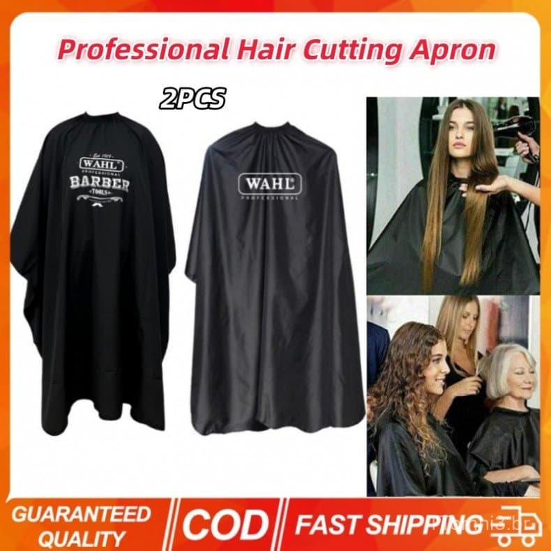 2 Peças de Avental Profissional para Corte de Cabelo, Capa de Corte para Barbeiro, Salão de Beleza, Cabeleireiro, FL3U