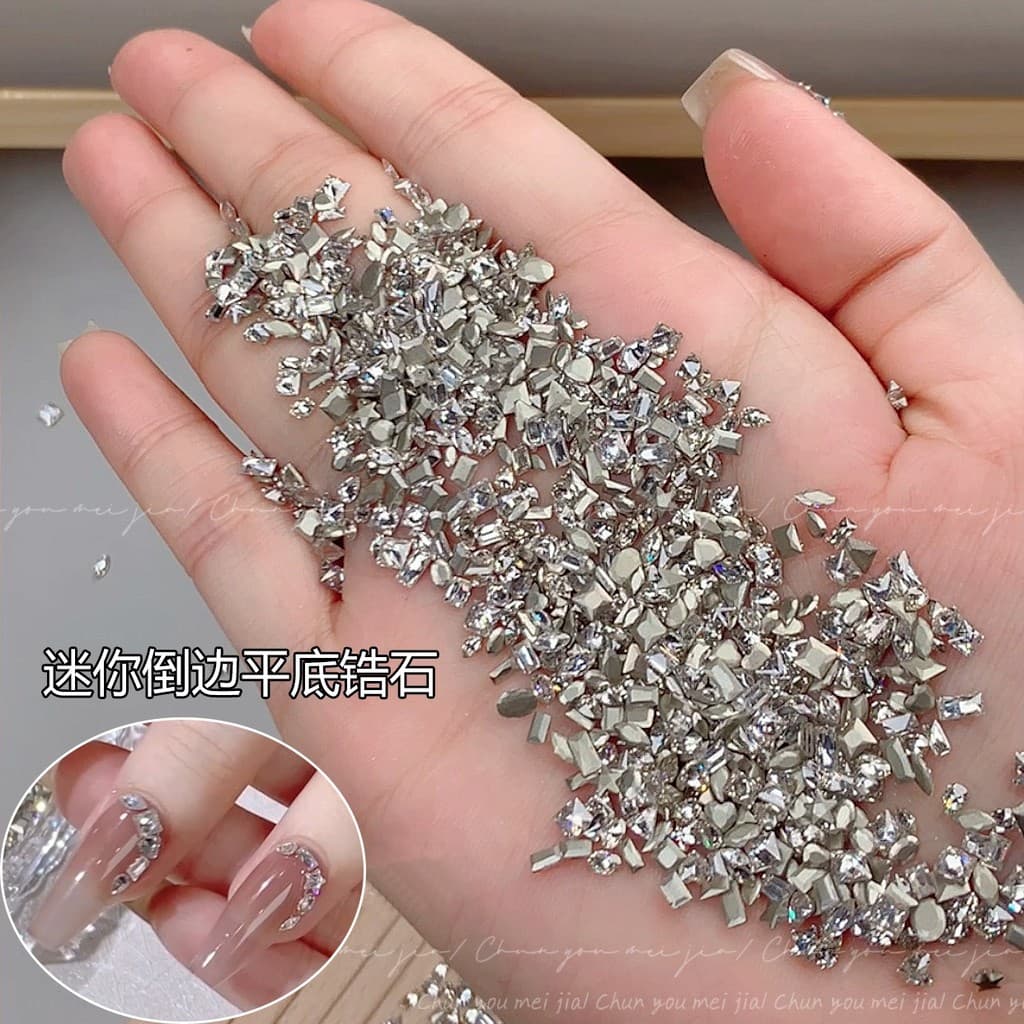 Joias de diamante chanfradas de zircônia 5A Mini diamante de fundo plano influenciador de diamante em formato especial p