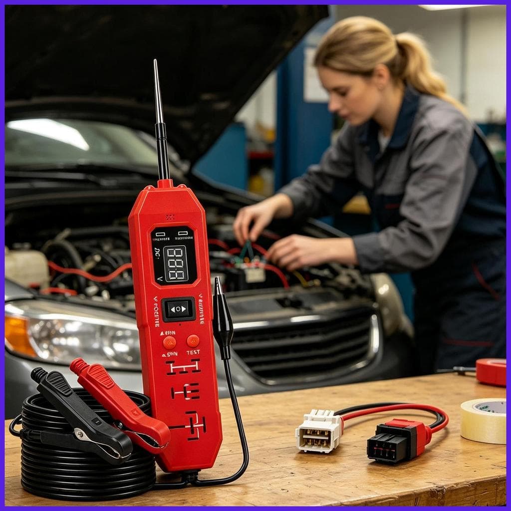 Testador De Relé De Carro Plug-and-Play Equipamento Resistente A Quedas 12V 24V Circuito Ferramenta Automotiva Para Mecâ