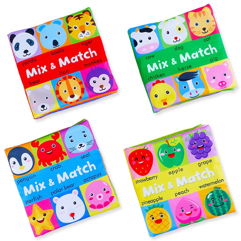 Livro De Pano Dos Desenhos Animados Bebê Estéreo Montessori Ensino Educacional Precoce Livros Da Criança