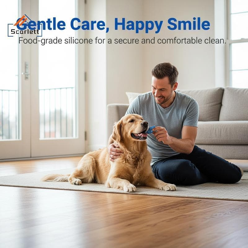 [Scarlett] Escova De Dentes Portátil Para Animais De Estimação , Anti-Mordida , Resistente À Material PP Cães , Gatos ,