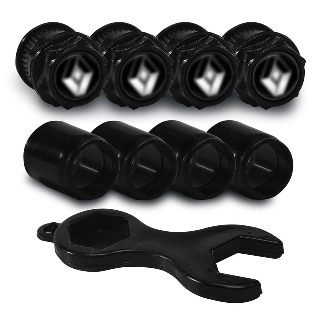 Tampa Bico Valvula Pneu Roda Capa Renault Clio Sandero Preto