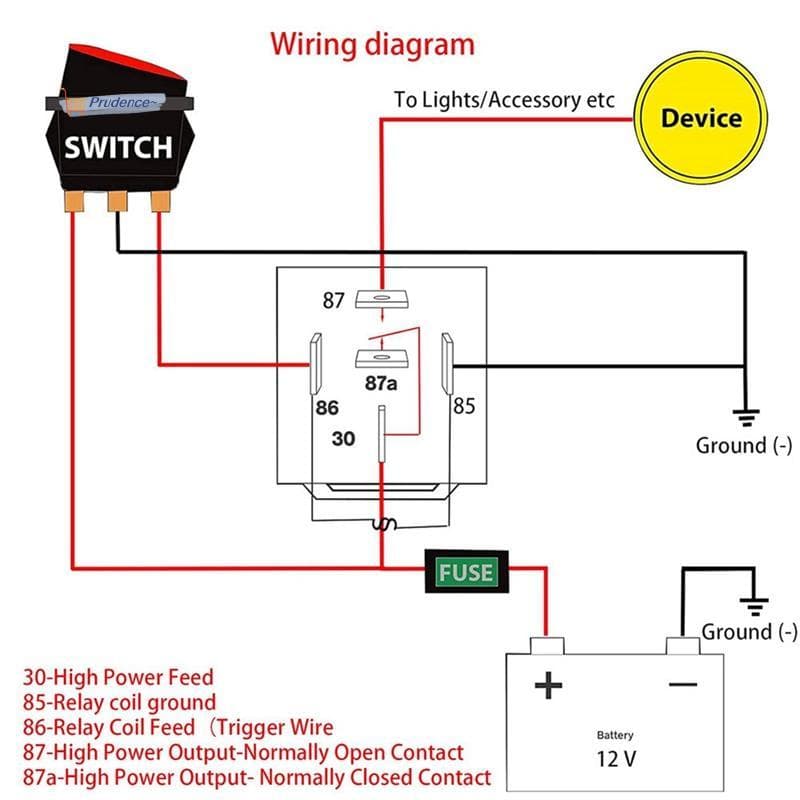 Ypdprudenc210 Pack 30/40 AMP À Prova D'água 5 Pinos 12V Interruptor De Relé Para Relés Marinhos Automotivos Barcos Peças