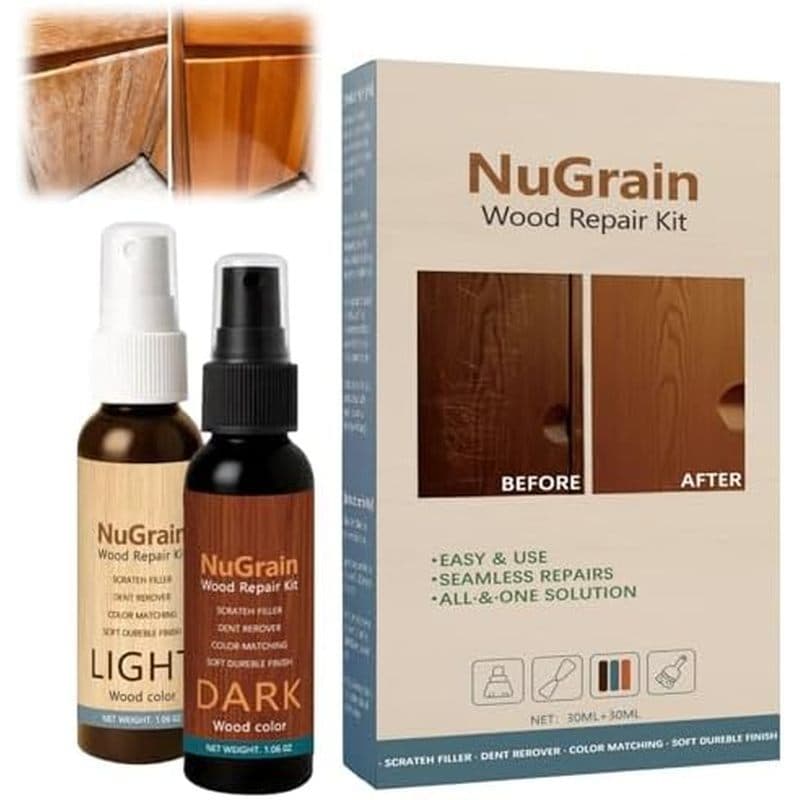 Reparação Profissional De Piso De Madeira NuGrain , Kit De Reparo , Nicks E Crostas De Cobertura , Cobre Níquels , Marca