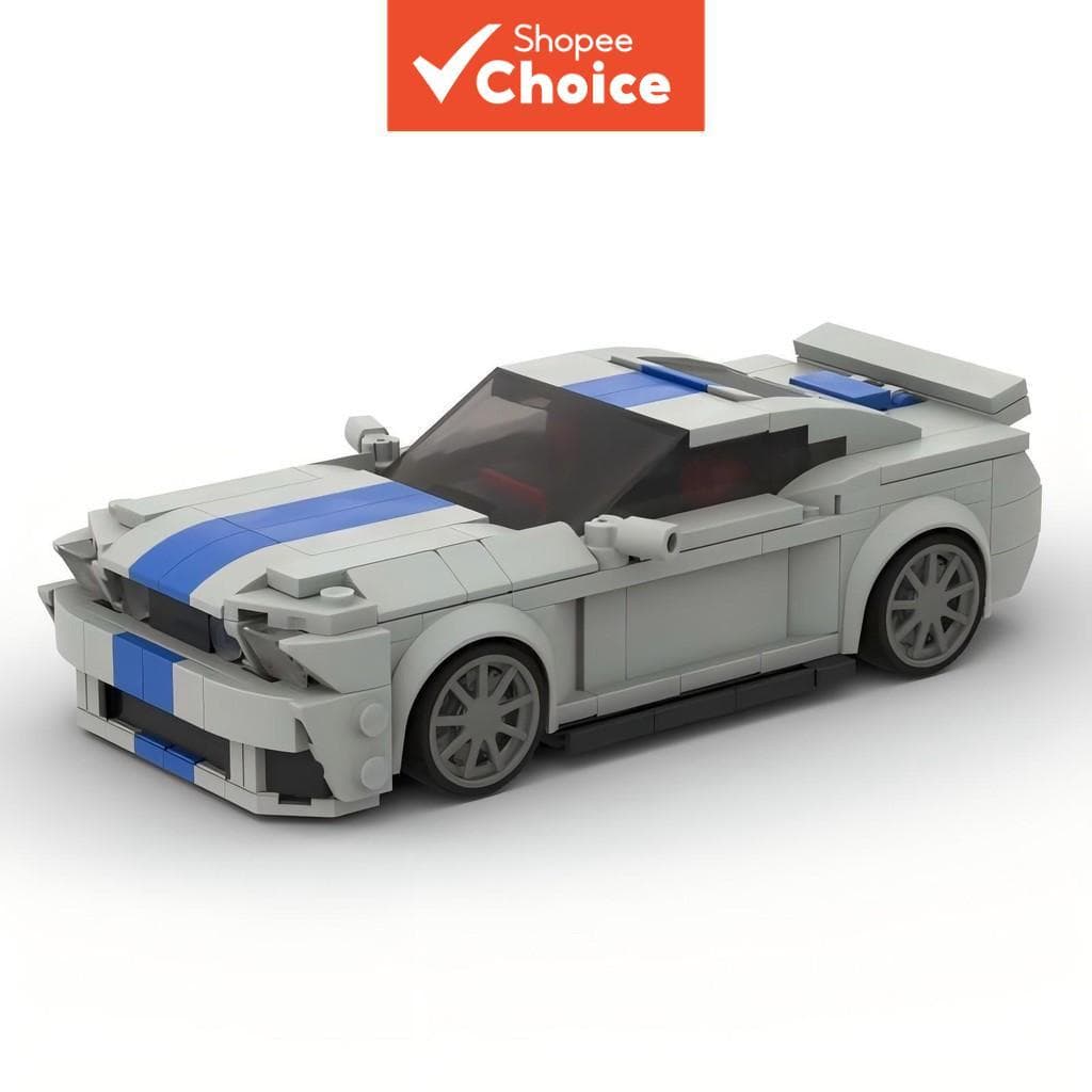 Mustang Shelby GT500 V2 Blocos De Construção De Carro Brinquedos Para Crianças 398 Peças Tijolos Montar O Quebra-Cabeça