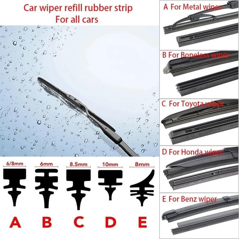1 Pçs Tira De Borracha De Recarga De Limpador Traseiro Para Toyota RAV4 Infiniti Qx70 NISSAN Bmw Peugeot 307 Limpadores