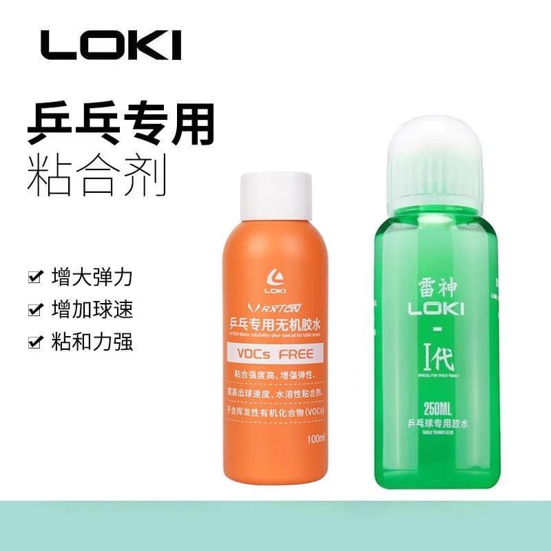 LOKI Thor Tênis de Mesa 250ml Cola Orgânica 100ml Raquete Adesiva Solúvel em Água Inorgânica Borracha Dedicada