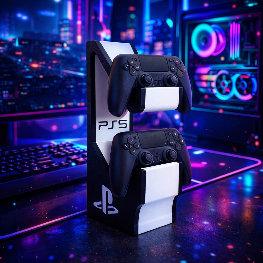 Suporte Controle PS5 | Organizador Gamer  controle PS5 console PC decoração gamer Gabinete Joystick rgb gamer
