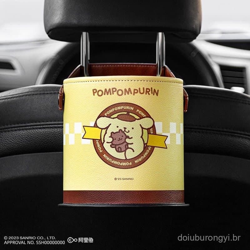 A WaiGua produz acessórios para interior de carros da Sanrio, caixa de armazenamento para carro Pudding Dog, lixeira de