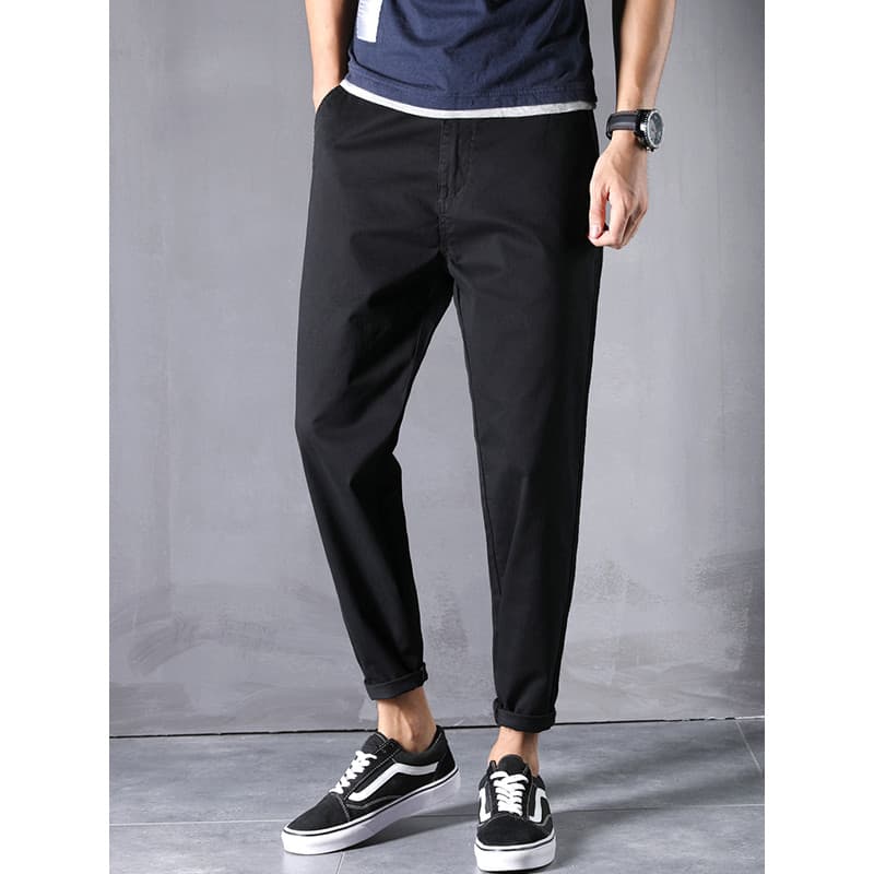 Verão masculino plus Size calças casuais soltas pés pequenos mais gordura mais calças masculinas calças gordas tornozelo