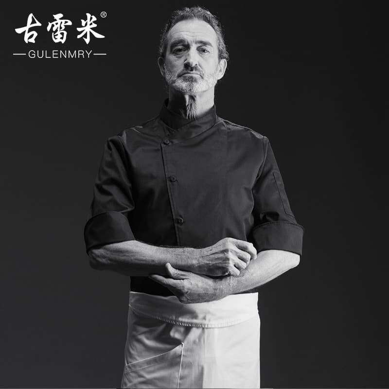 Guremi chef roupas de trabalho estilo chinês manga três quartos outono inverno Hotel restaurante cozimento restaurante c