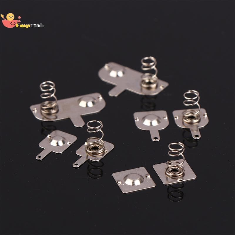 EMCH > 10 Peças Folha De Mola 12 * 10/12MM Contato Caixa De Bateria AA Folhas Positivas E Negativas 0.3MM Ferro + Revest